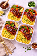 BBQ Salmon + Rice
