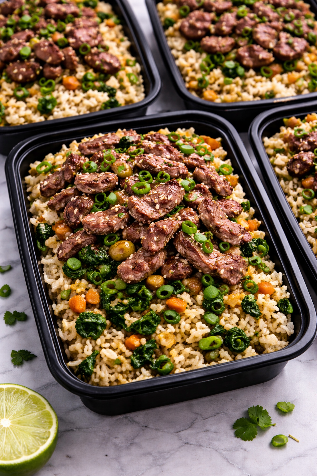 Beef & Spinach Fried Rice